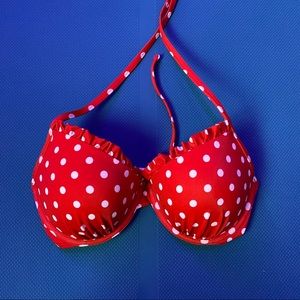 Red polka dot bikini